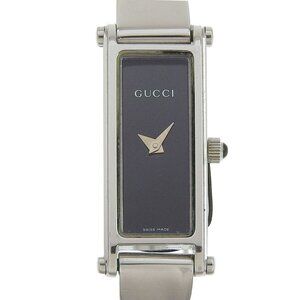 GUCCI Watches 1500L blackDial Stainless Steel Quartz Analog display Women